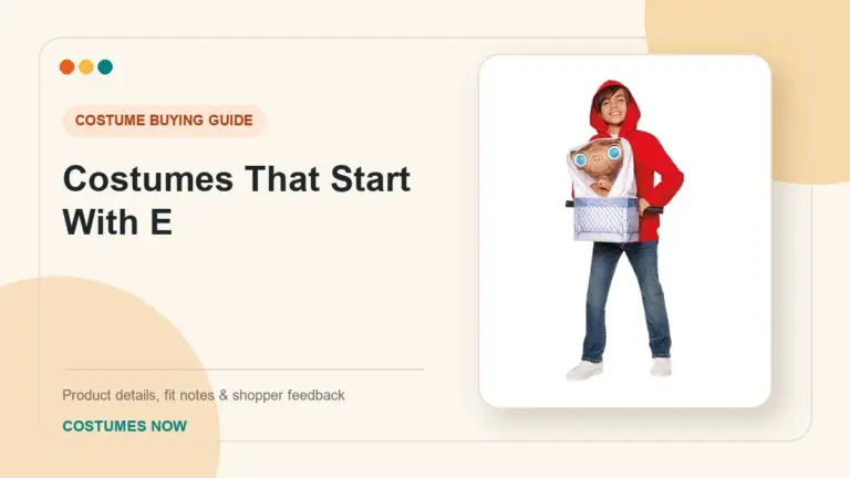 Costumes That Start With E buying guide