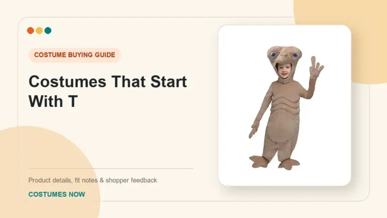Costumes That Start With T buying guide