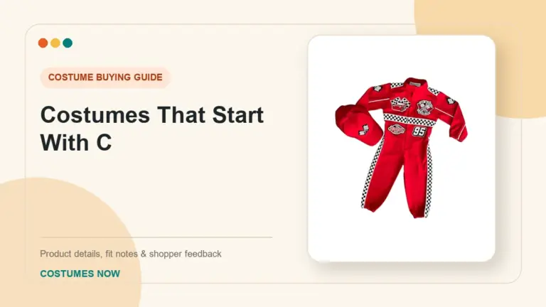 Costumes That Start With C buying guide