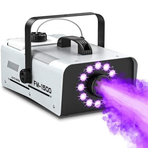 Halloween Fog Machines Under $200 (2026) guide thumbnail featuring Fog Machine Outdoor Halloween, 1500W 20000CFM Smoke Machine with LED Lights