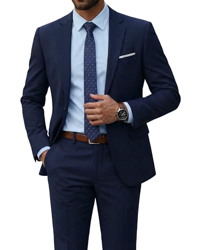 Costumes For Men 2026: Reviews and Buying Guide guide thumbnail featuring YND Men's 2 Piece Suit with Tie, One Button Slim Fit Solid Jacket and...