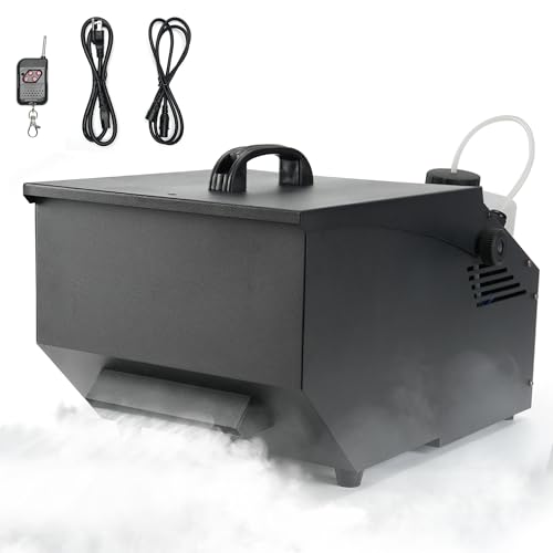 Low Lying Fog Machines Under $250 (2026) guide thumbnail featuring Low Lying Fog Machine, 1500W Dry Ice Fog Machine Fog Chiller Ground Fogger