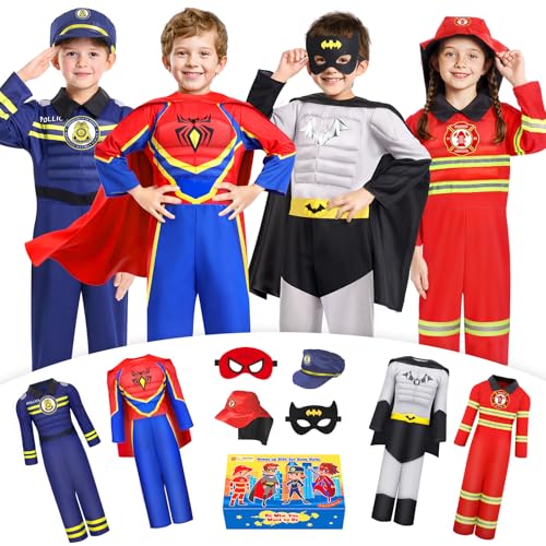 superhero costumes 2026: Reviews and Buying Guide guide thumbnail featuring Costumes for Kids Boys Dress up Clothes for Role Play, Boys Muscle Chest